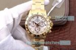 Swiss Replica Rolex Daytona Yellow Gold Watch White Dial 40mm JH Factory